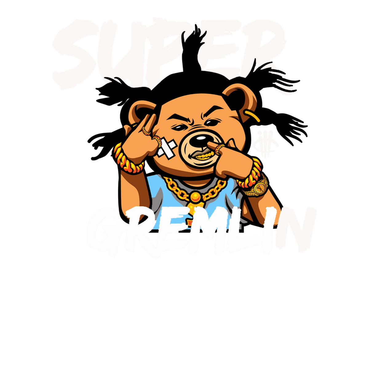 Air Jordan 1 "UNC Toe" Carolina Blue T-Shirt (Super Gremlin)