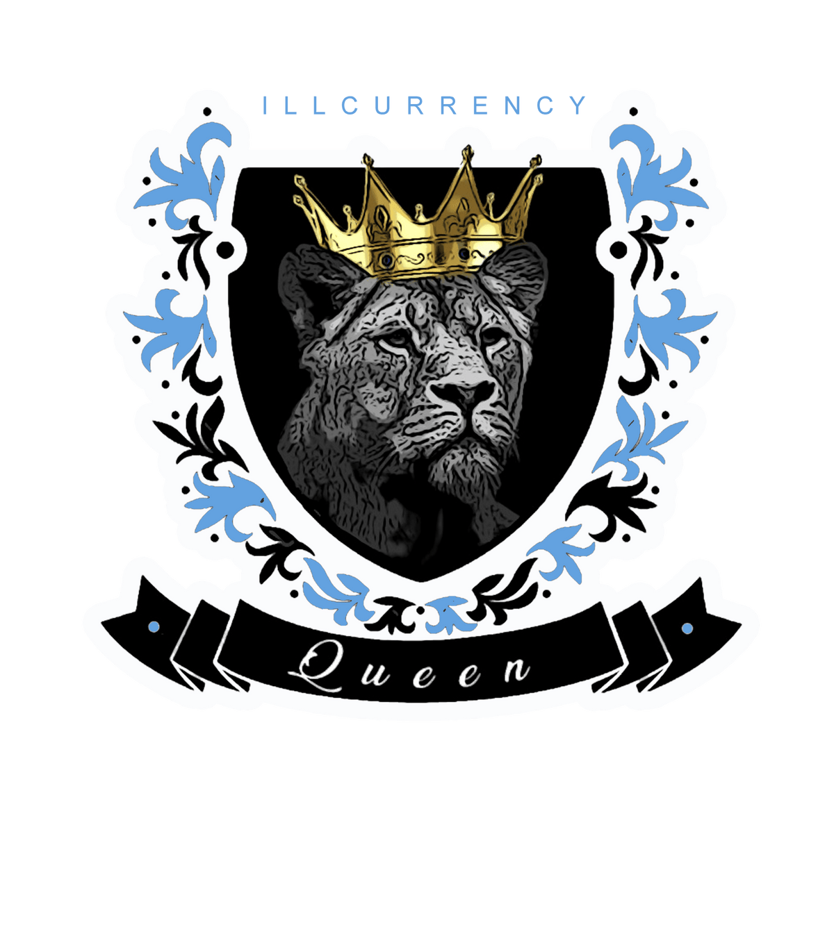 Air Jordan 1 "UNC Toe" | illcurrency Black T-Shirt (Queen)