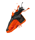 Air Jordan 12 Brilliant Orange - White T-Shirt (SPLASH)