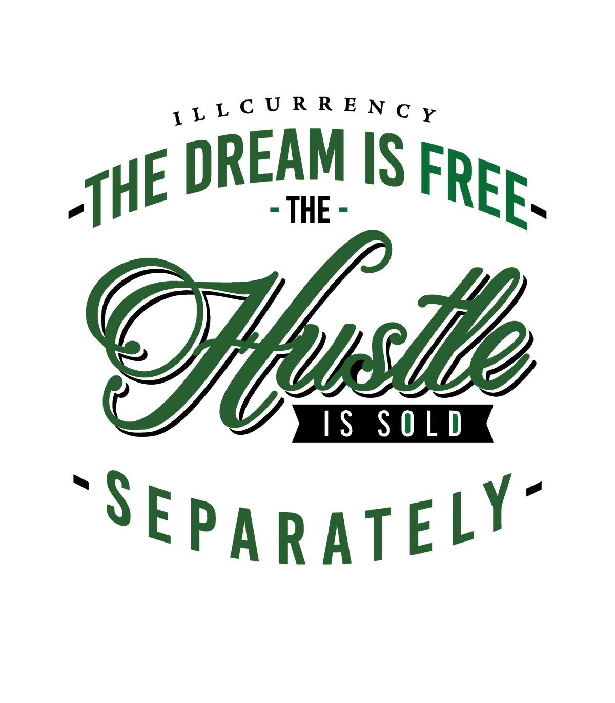 Nike Dunk Low Satin Green - White T-Shirt (The dream is free)