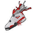 Air Jordan 4 "Red Cement" White T-Shirt (SPLASH)