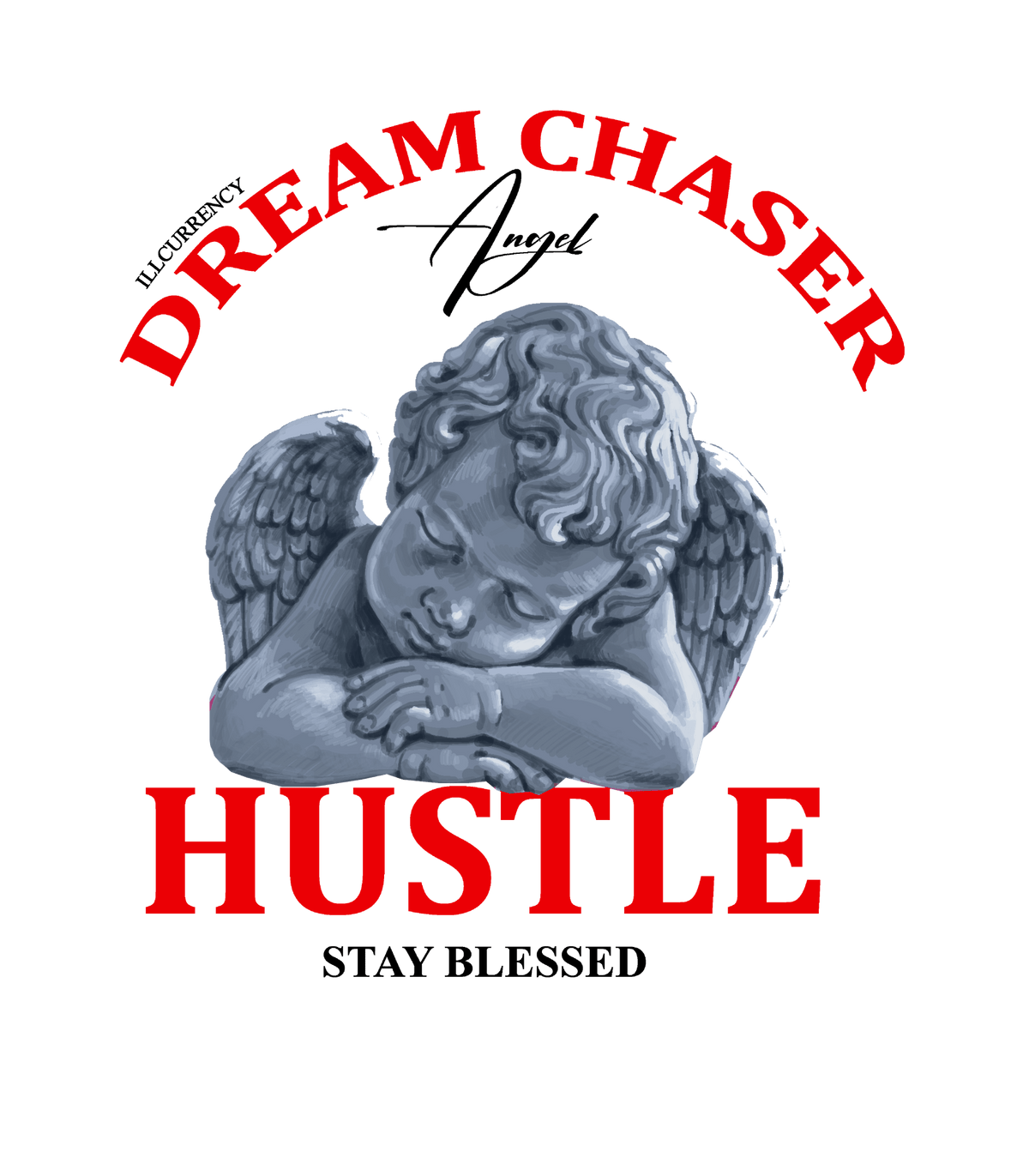 Air Jordan 4 "Red Cement" White T-Shirt (Dream Chaser Angel)