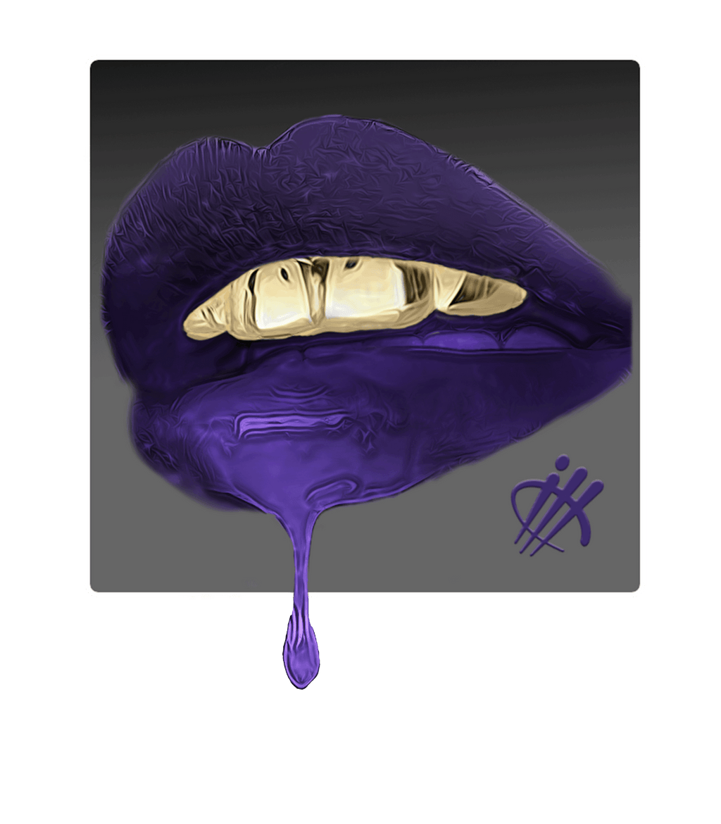 Air Jordan 12 Field Purple - Black T-Shirt (lipstick)