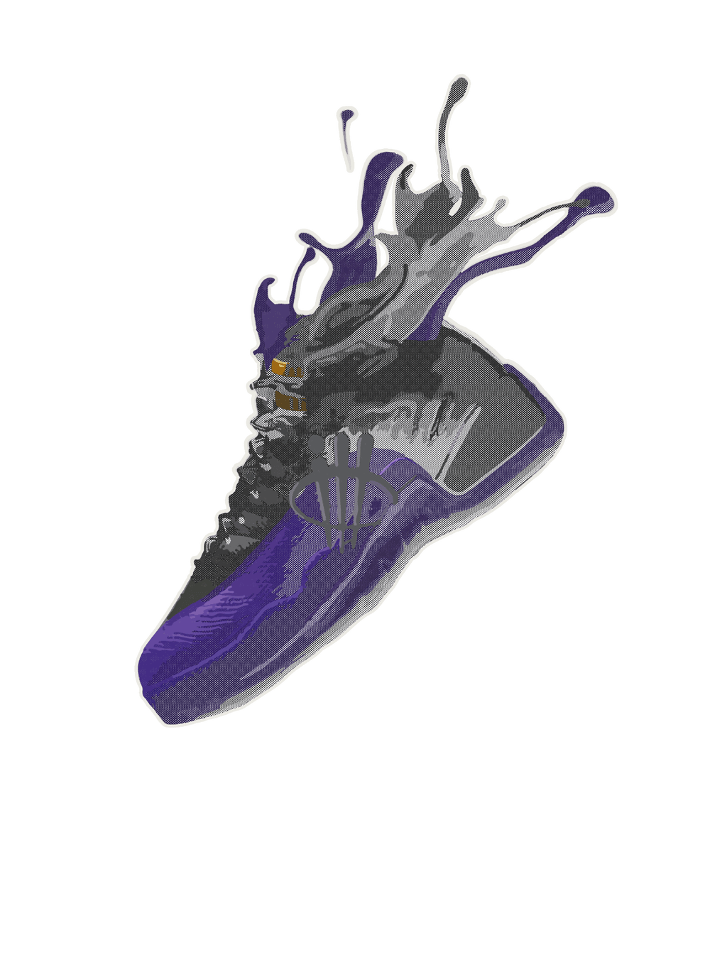 Air Jordan 12 Field Purple - Black T-Shirt (SPLASH 12)
