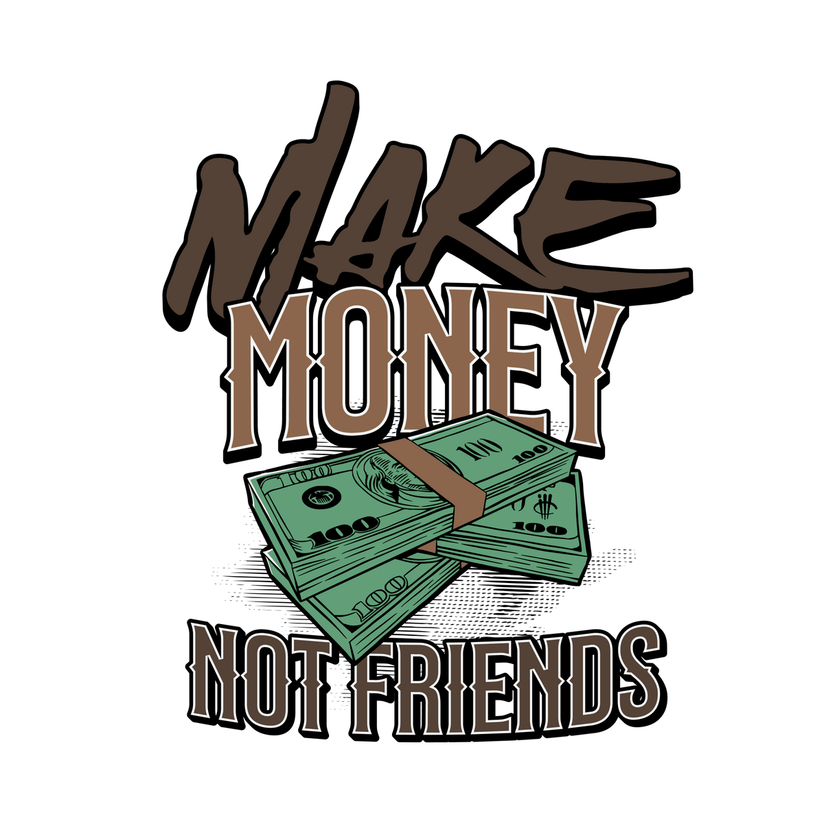 Air Jordan 3 "Palomino" Tan T-Shirt (MAKE MONEY NOT FRIENDS)