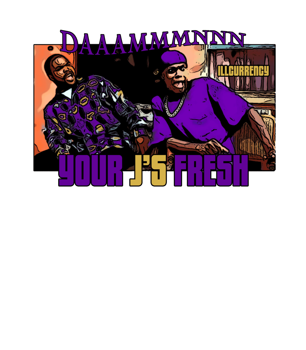 Air Jordan 12 Field Purple - Black T-Shirt (Daaaaammmmnnnnn)