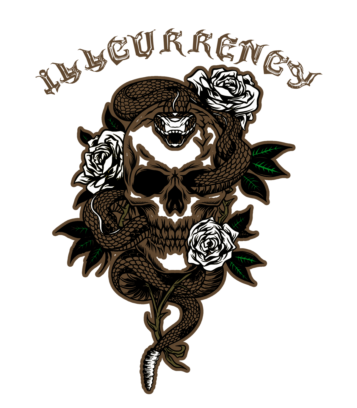 Jordan 1 Retro High OG Palomino - Black T-Shirt (Snake skeleton rose)