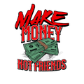 Air Jordan 4 Red Cement - White T-Shirt (MAKE MONEY NOT FRIENDS)