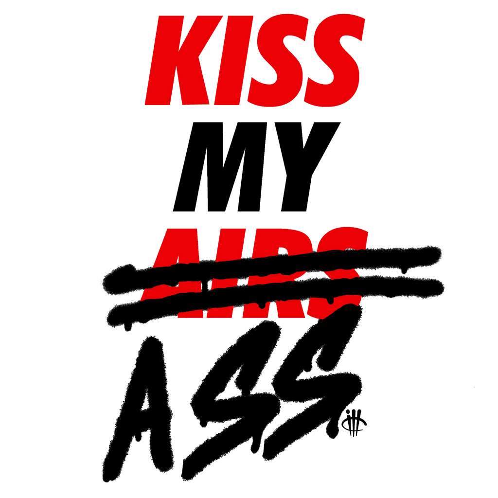 Air Jordan 4 Red Cement - White T-Shirt (KISS MY AIRS)
