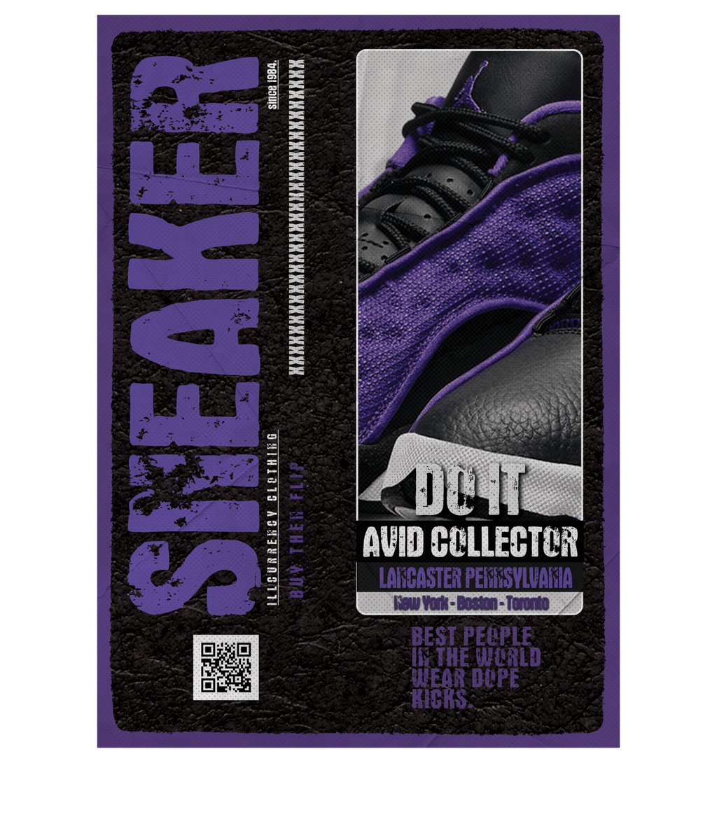 Air Jordan 13 Retro Purple Venom - Black T-Shirt (SNEAKER COLLECTOR)