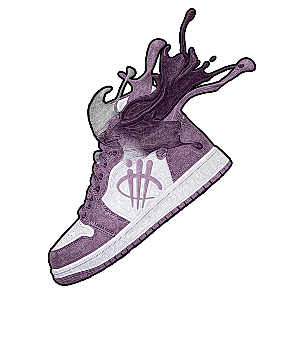 Air Jordan 1 High OG Mauve - White T-Shirt (SPLASH)