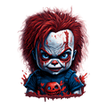 illCurrency Halloween 2018 Collection Black T-Shirt (Chucky) product image 1