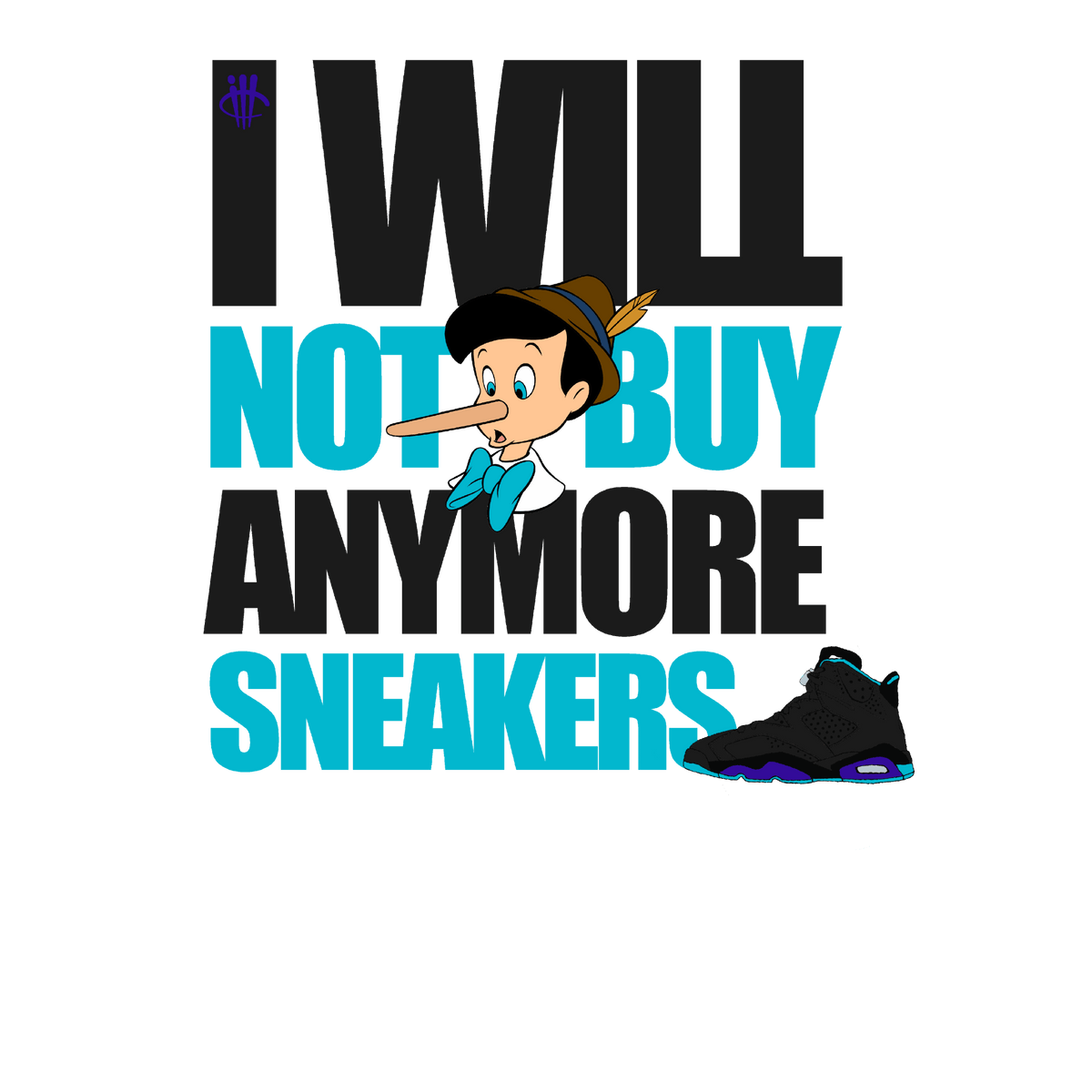 Air Jordan 6 Retro Aqua - Purple T-Shirt (I WILL NOT BUY ANYMORE SNEAKERS)