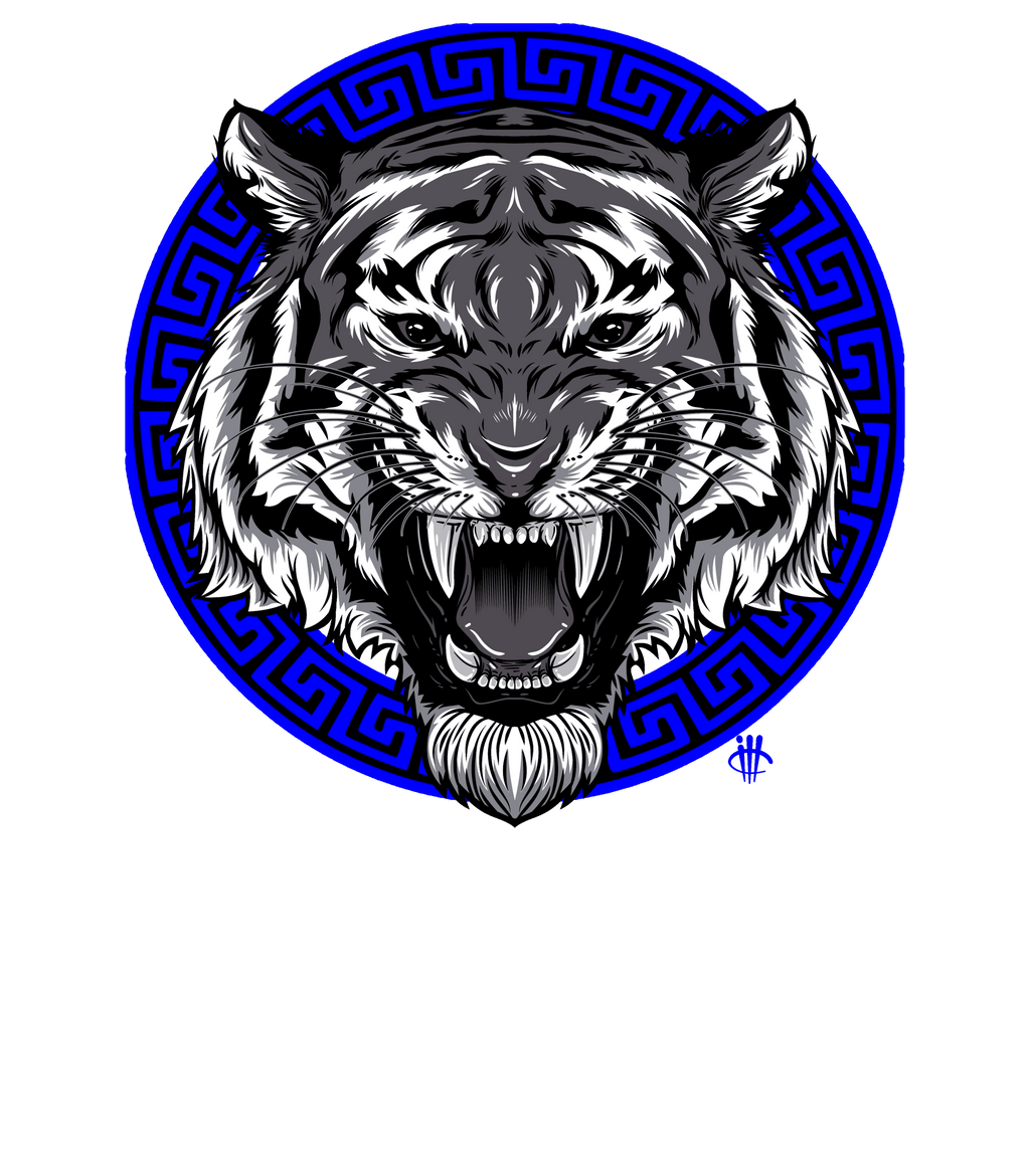 Air Jordan 1 Royal Reimagined Black T-Shirt (ANGRY TIGER)