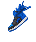 Air Jordan 1 Royal Reimagined Black T-Shirt (SPLASH)