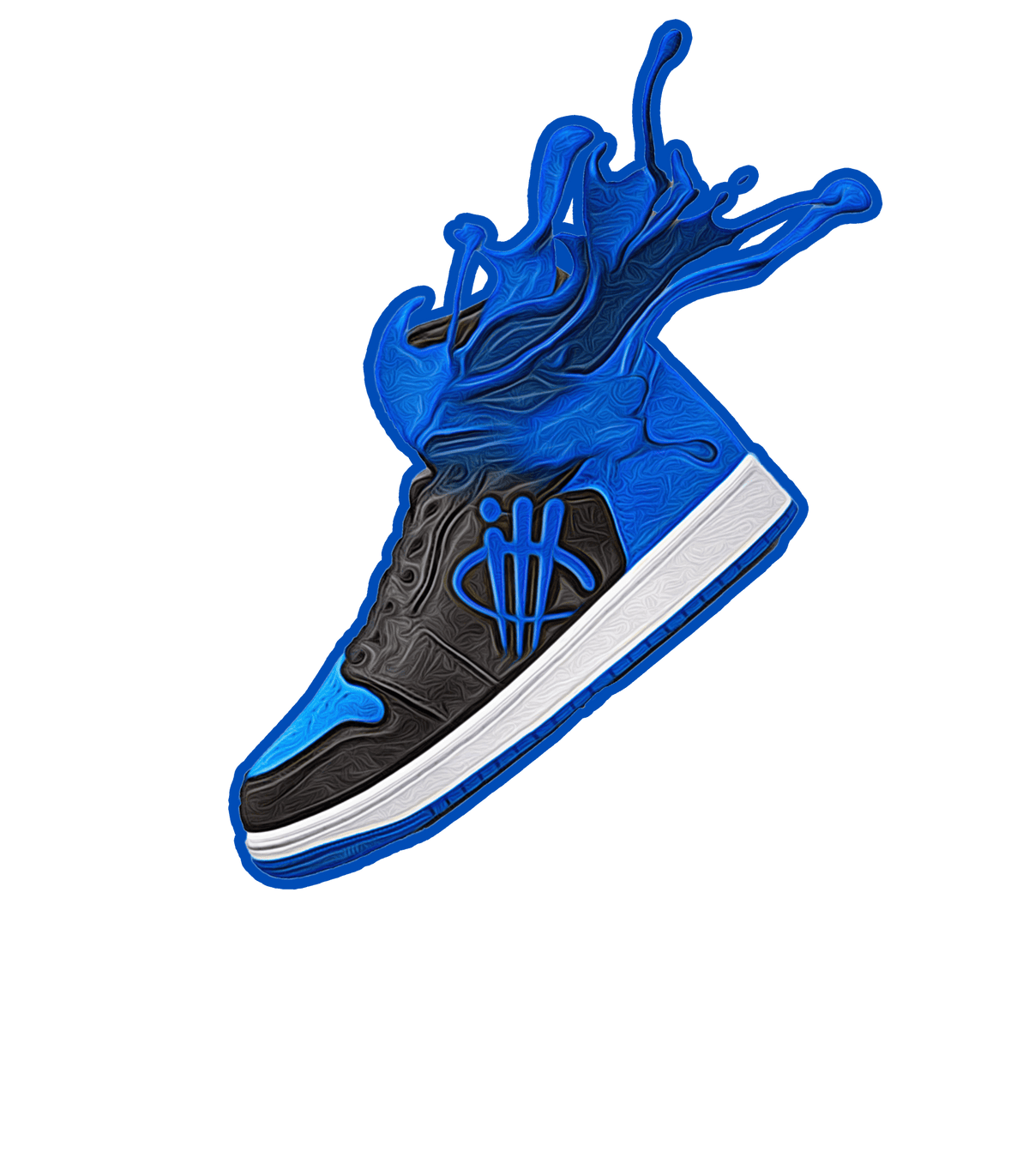 Air Jordan 1 Royal Reimagined Black T-Shirt (SPLASH)