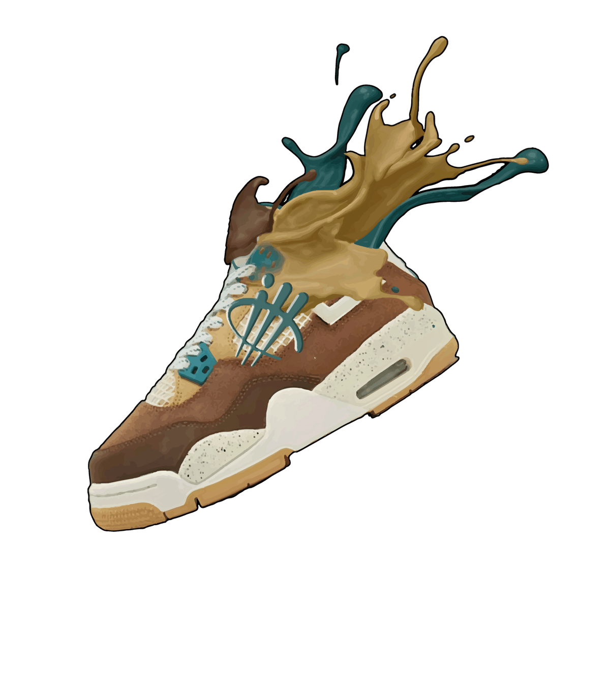 Air-Jordan 4GS Cacao White T-Shirt (SPLASH 4'S) product image 1