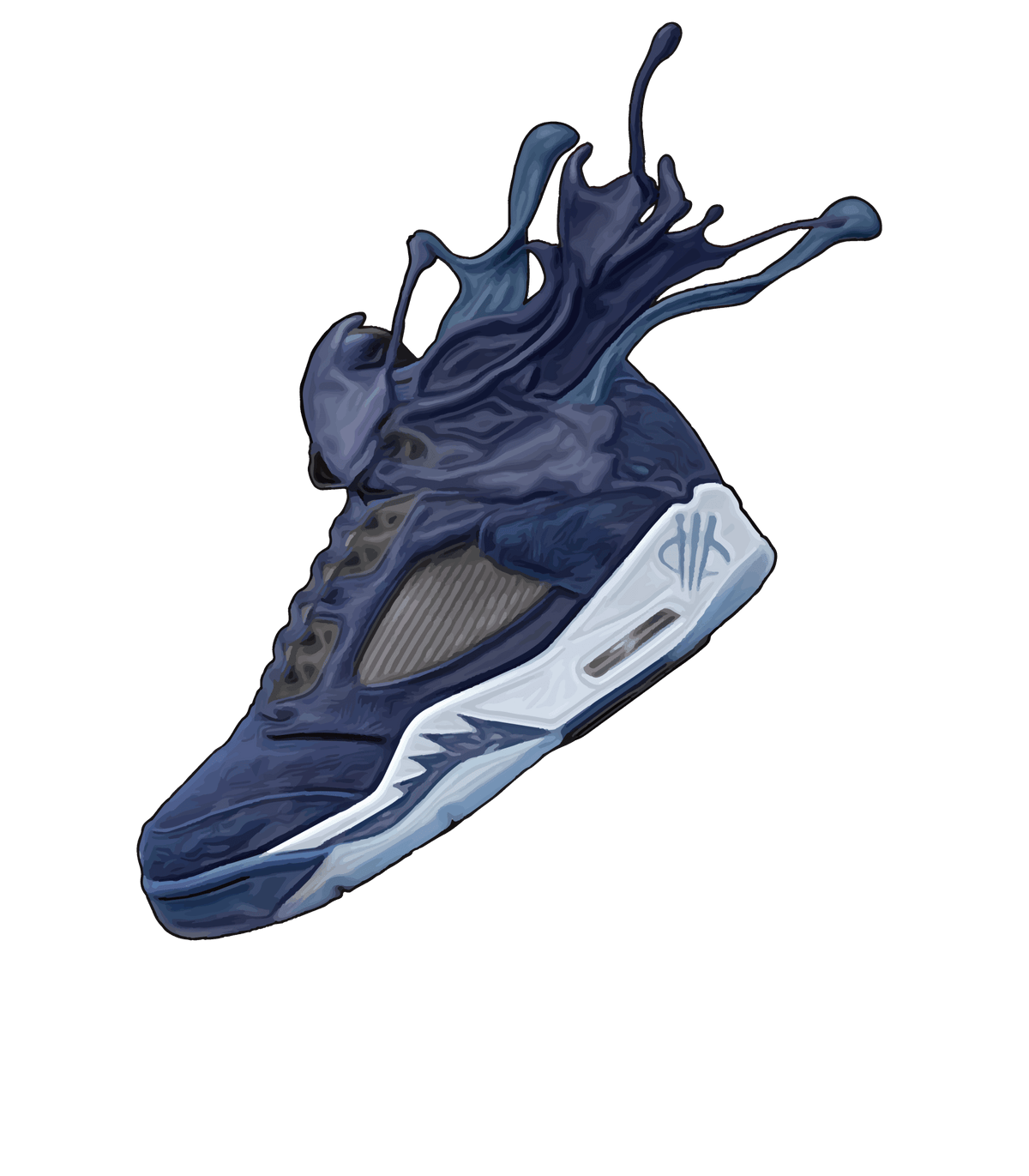 Air Jordan 5 “Georgetown” | illcurrency Black T-Shirt product image 1
