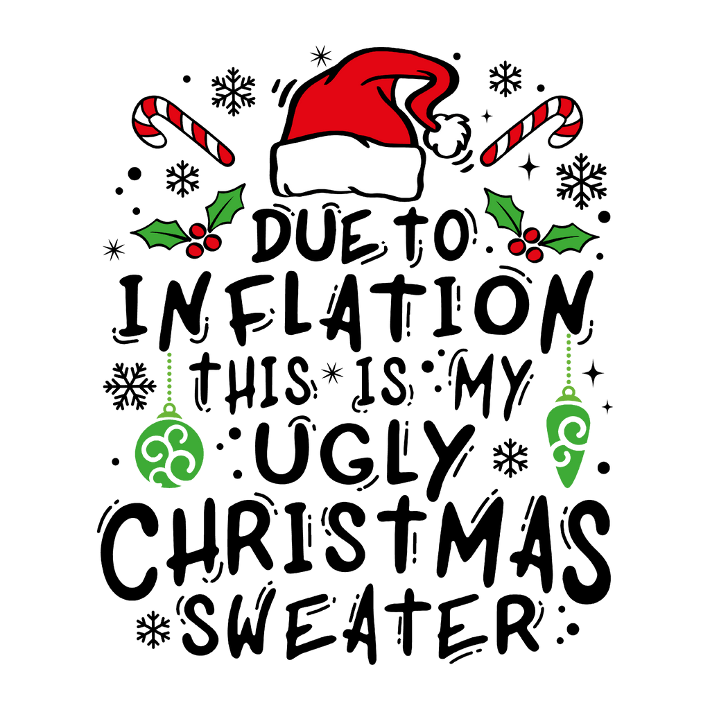 CHRISTMAS UGLY SWEATERS Red T-Shirt Inflation) product image 1