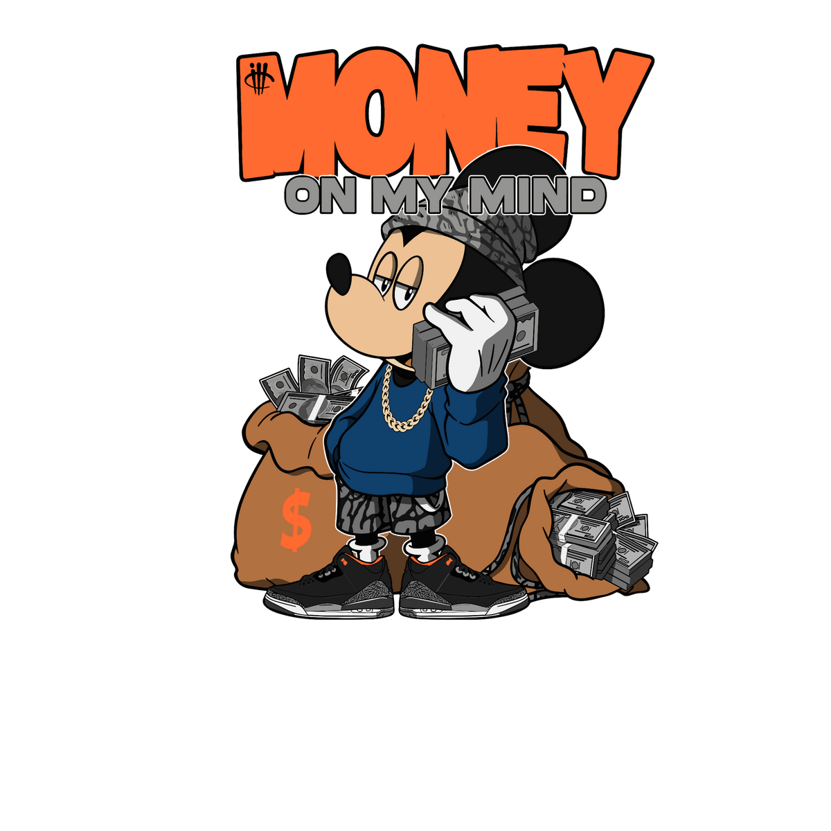 Air Jordan 3 Retro “Fear” | illcurrency Grey T-Shirt (money product image 1