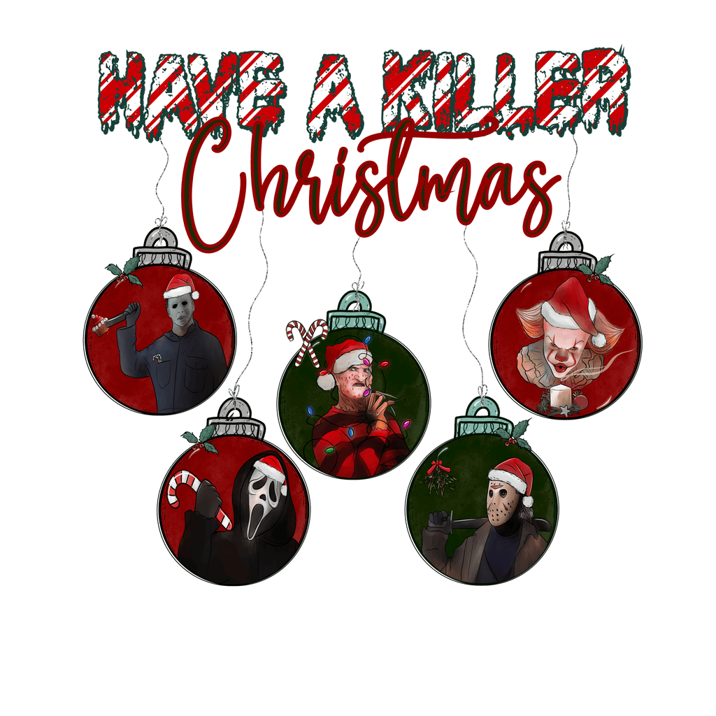 CHRISTMAS UGLY SWEATERS Black T-Shirt (killer product image 1
