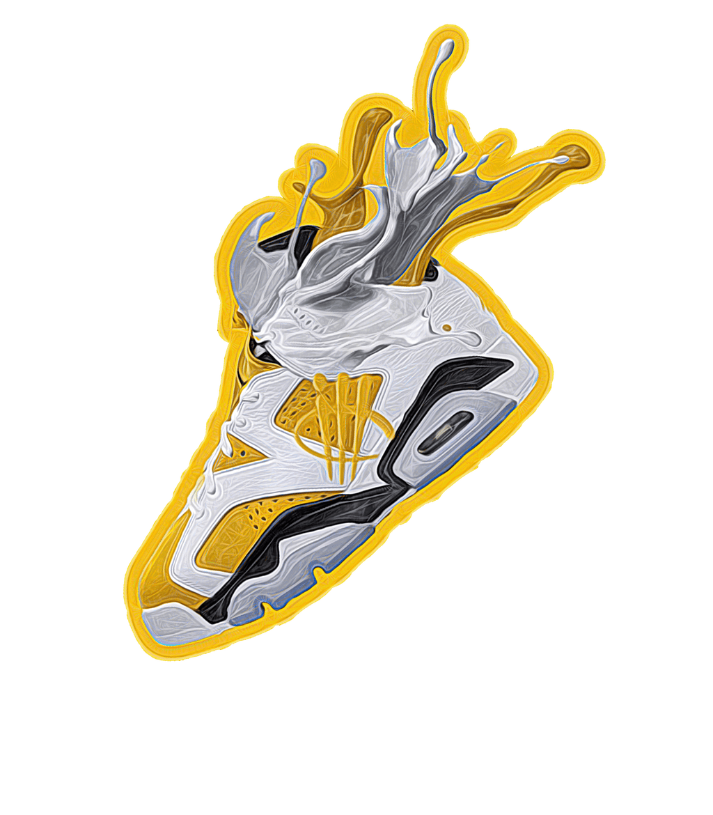 Air Jordan 6 Yellow Ochre | illcurrency Black T-Shirt product image 1