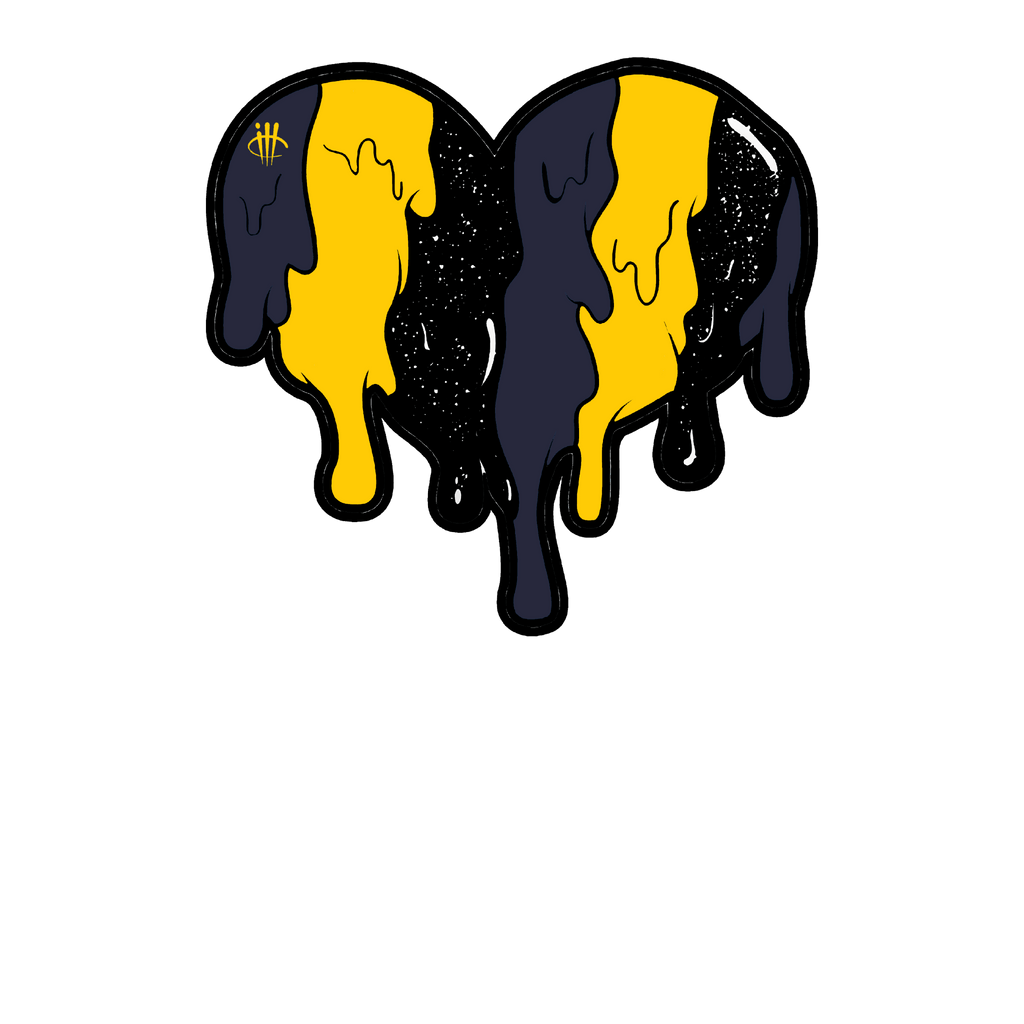 Nike Dunk Low “Michigan” | illcurrency Black T-Shirt (Heart) product image 1