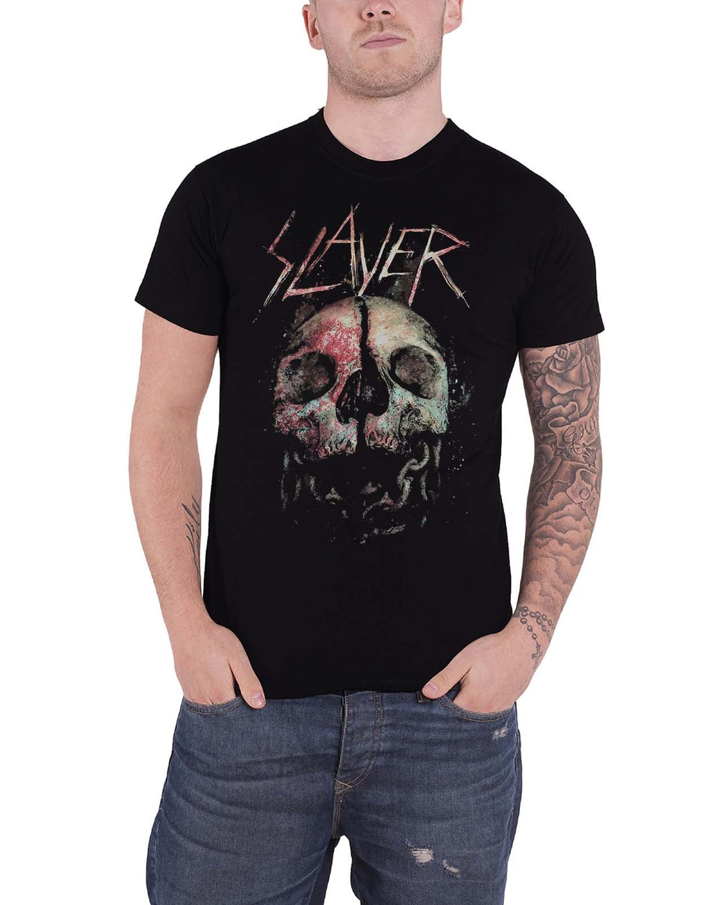 Slayer Cleaved Skull T Shirt product image 1