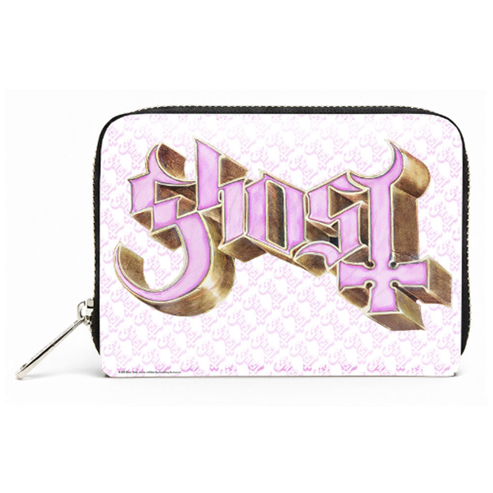 Ghost Pink Band Logo Zip Top Purse