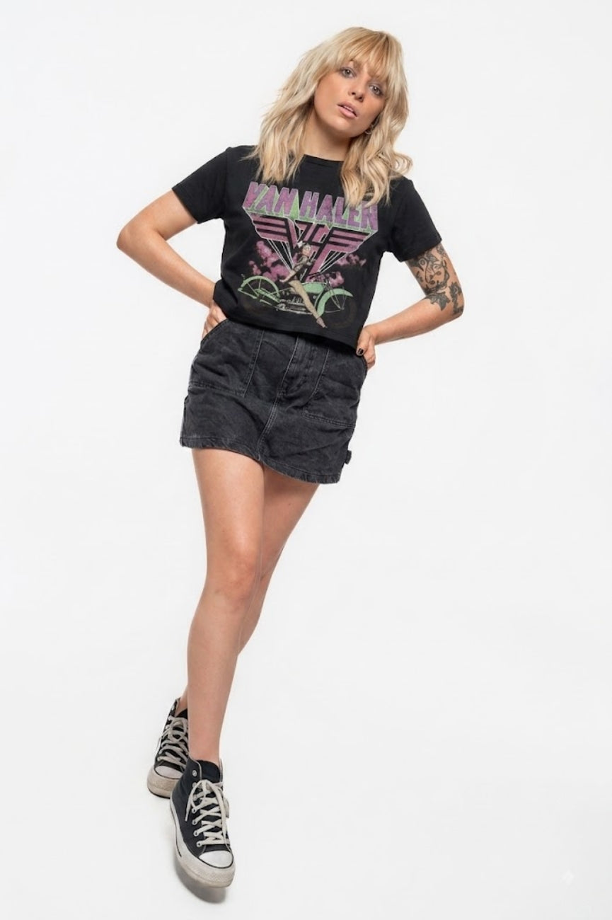 Van Halen Neon Retro Pin Up Rider Crop Top product image 4