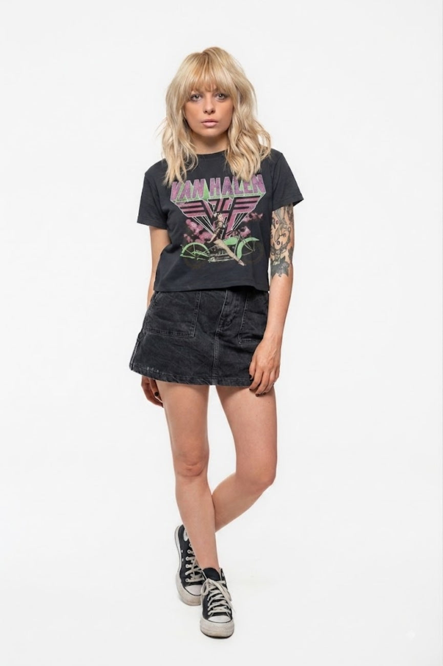 Van Halen Neon Retro Pin Up Rider Crop Top product image 2